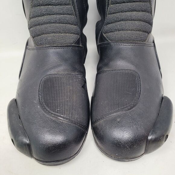 1997 Triumph Motorcycles Boots Black Leather Mens Size 11.5 EU45 Side Zip Racing main image 4